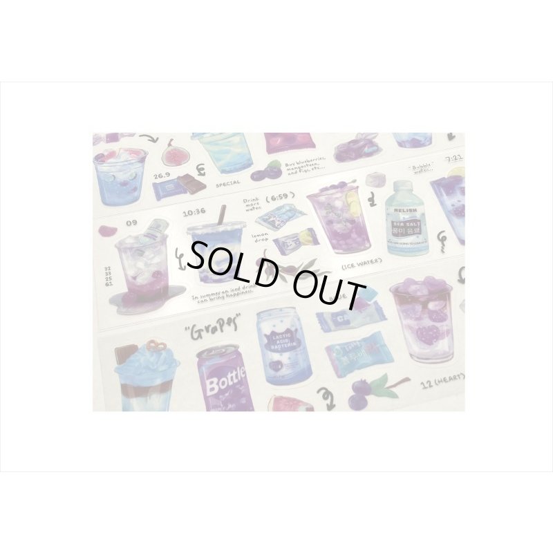 画像3: わくわくステッカー♪ブルー＊PETシール＊海外製