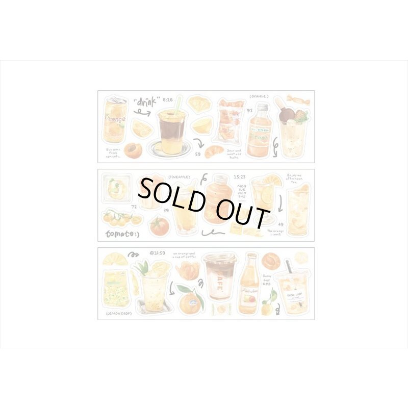 画像8: わくわくステッカー♪オレンジ＊PETシール＊海外製