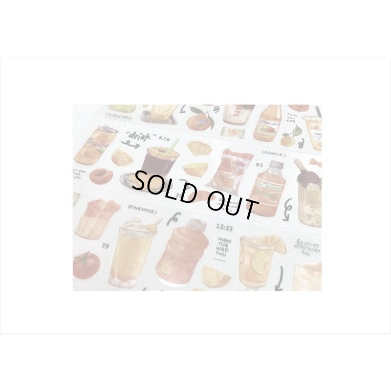 画像3: わくわくステッカー♪オレンジ＊PETシール＊海外製