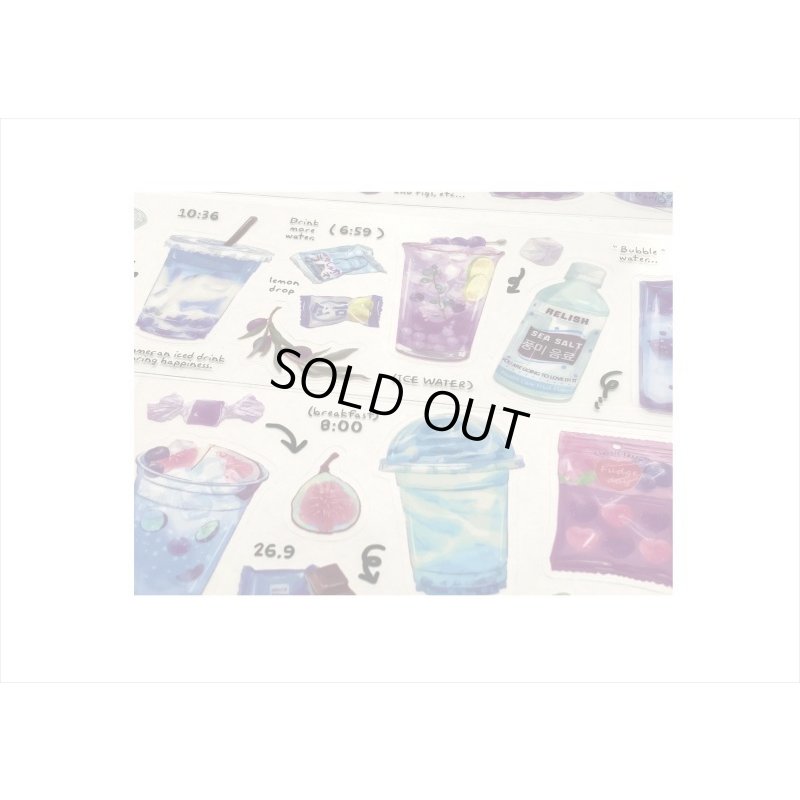 画像5: わくわくステッカー♪ブルー＊PETシール＊海外製