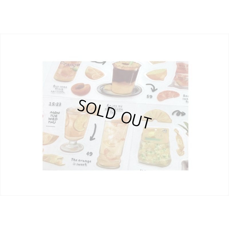 画像5: わくわくステッカー♪オレンジ＊PETシール＊海外製