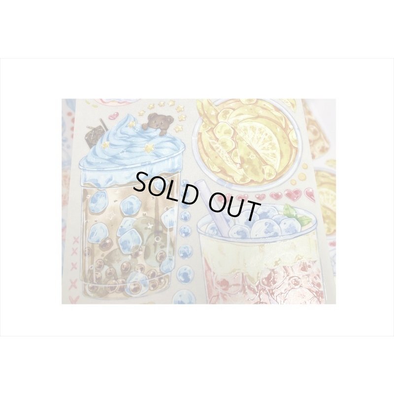 画像6: カラフルドリンク＊特殊インク＊PETテープ＊新七天＊はく離式＊海外マステ＊クリックポスト不可