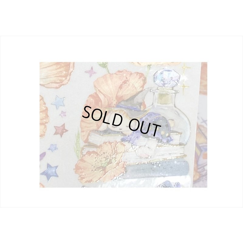 画像4: ひなげしの花とウサギ＊特殊インク＊PETテープ＊新七天＊はく離式＊海外マステ＊クリックポスト不可