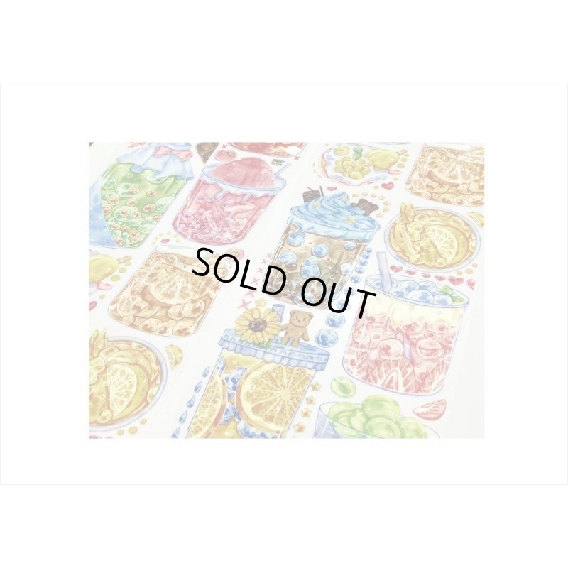 画像10: カラフルドリンク＊特殊インク＊PETテープ＊新七天＊はく離式＊海外マステ＊クリックポスト不可