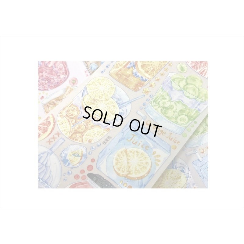 画像9: カラフルドリンク＊特殊インク＊PETテープ＊新七天＊はく離式＊海外マステ＊クリックポスト不可