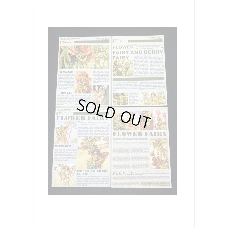 画像5: 花の妖精＊小さな新聞＊ペーパーセット＊60枚＊海外製
