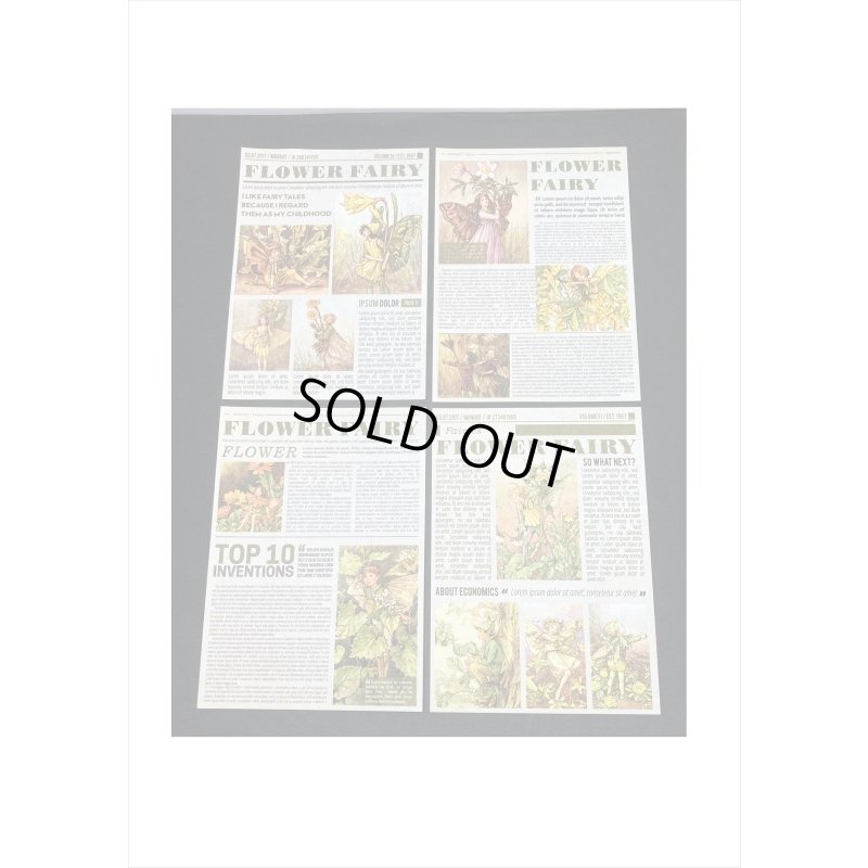 画像6: 花の妖精＊小さな新聞＊ペーパーセット＊60枚＊海外製