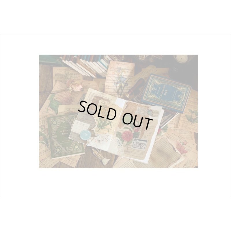 画像11: 古い洋書みたい♪＊マーク＊ペーパーセット＊60枚＊海外製