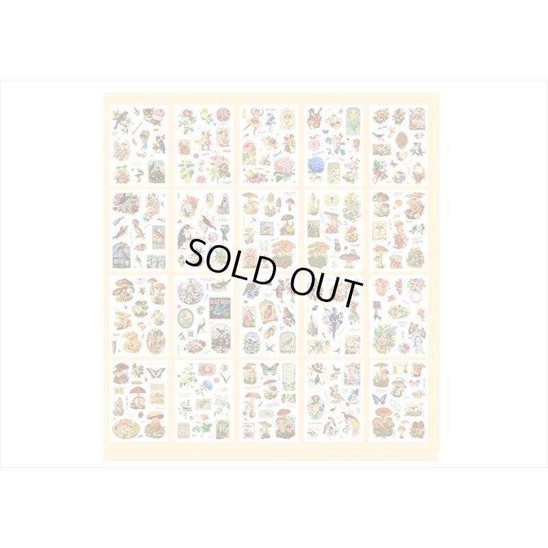 画像9: 3種のシールブック＊植物とキノコ＊ダイカット＊20シート＊海外製