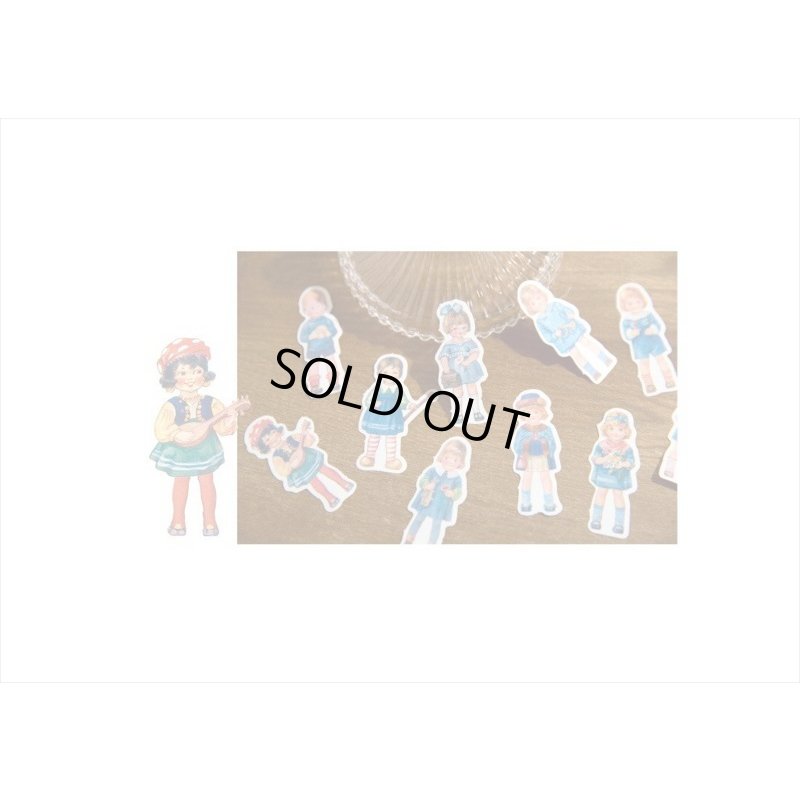 画像3: 海の音楽隊＊和紙シール＊レトロ＊着せ替え人形＊30枚入り＊海外製