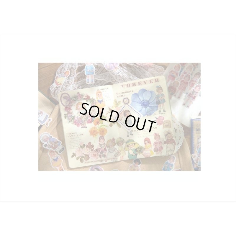 画像5: 海の音楽隊＊和紙シール＊レトロ＊着せ替え人形＊30枚入り＊海外製