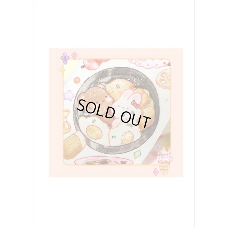 画像9: クッキング♪くま＆うさぎ✿和紙テープ＊特殊インク＊はく離式＊海外マステ＊クリックポスト不可