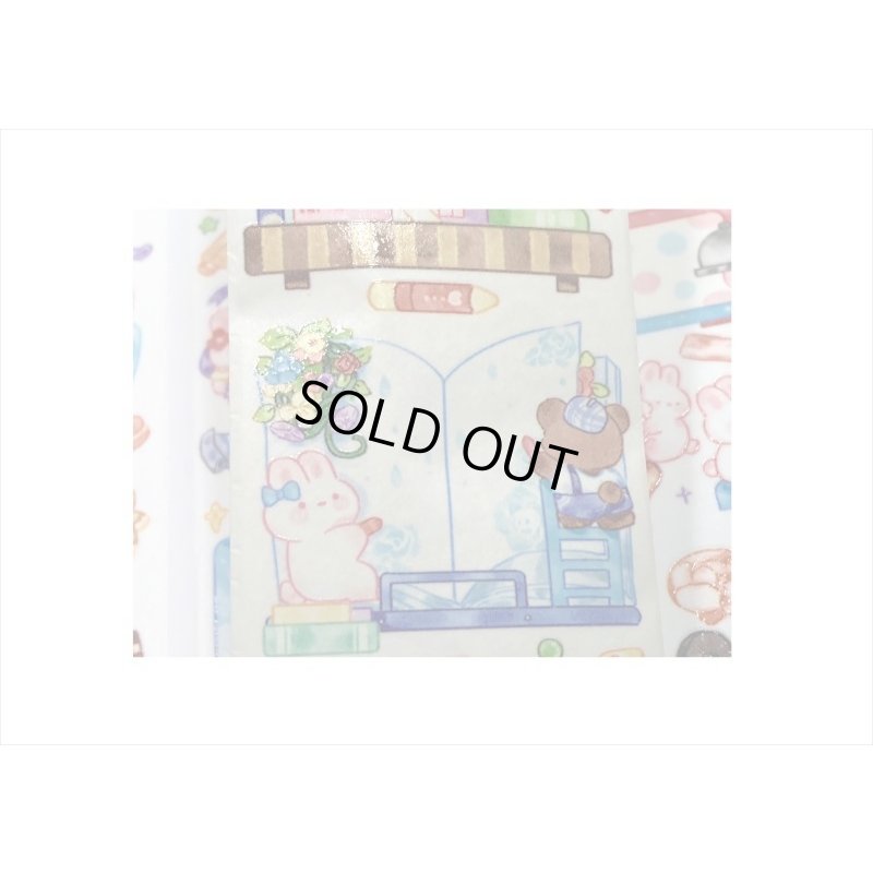 画像5: クッキング♪くま＆うさぎ✿和紙テープ＊特殊インク＊はく離式＊海外マステ＊クリックポスト不可