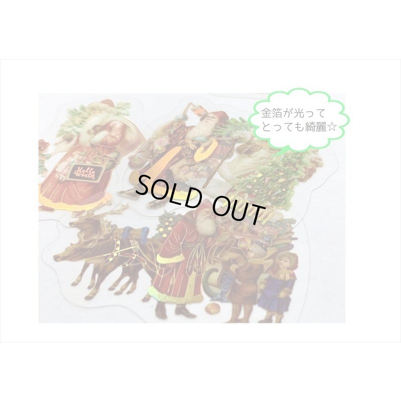 画像5: 箔押し＊クリスマス＊サンタクロース＊PETシール＊30枚入り＊海外製