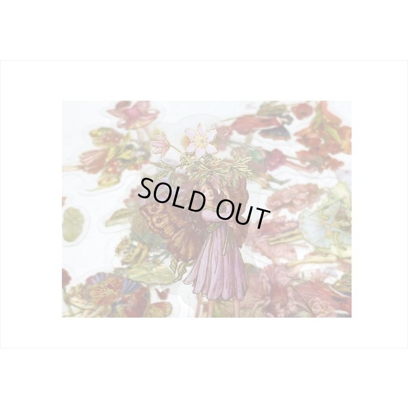 画像4: 箔押し＊クリスマス＊花の妖精＊PETシール＊30枚入り＊海外製