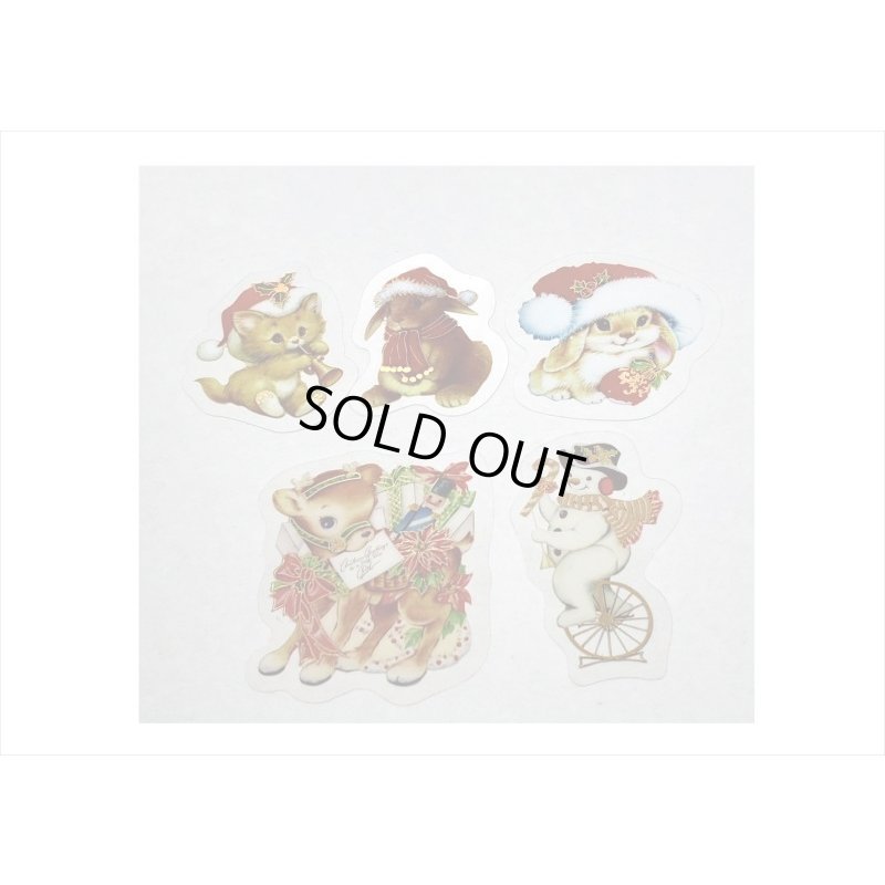 画像6: 箔押し＊クリスマス＊アニマル＊PETシール＊30枚入り＊海外製