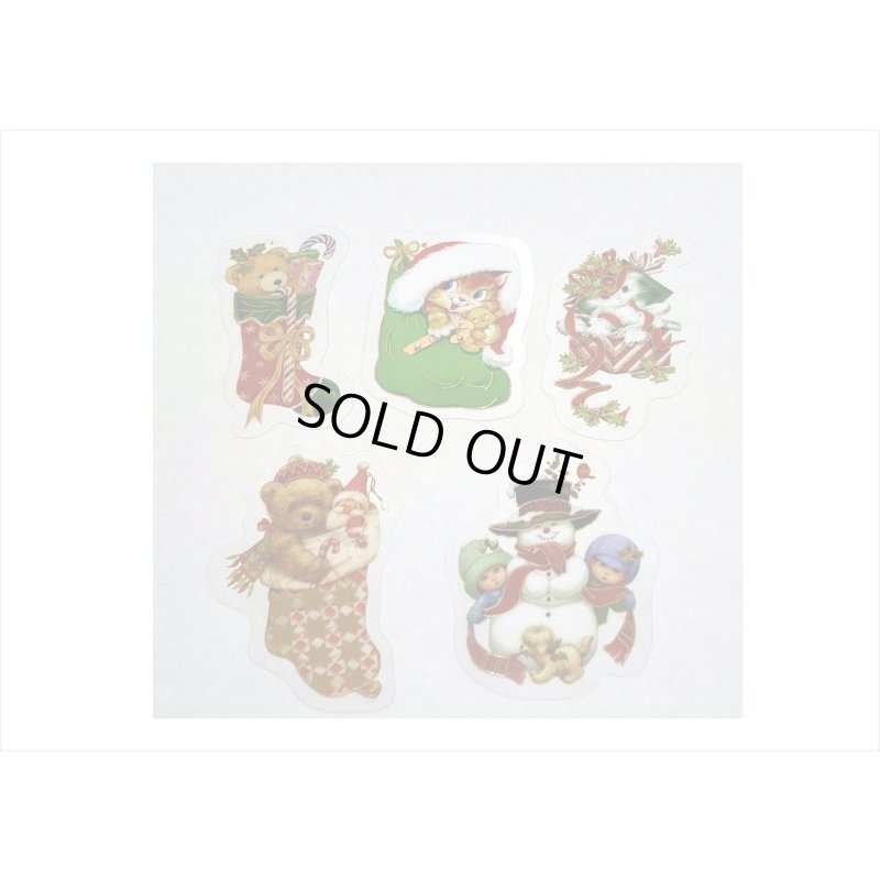 画像7: 箔押し＊クリスマス＊アニマル＊PETシール＊30枚入り＊海外製