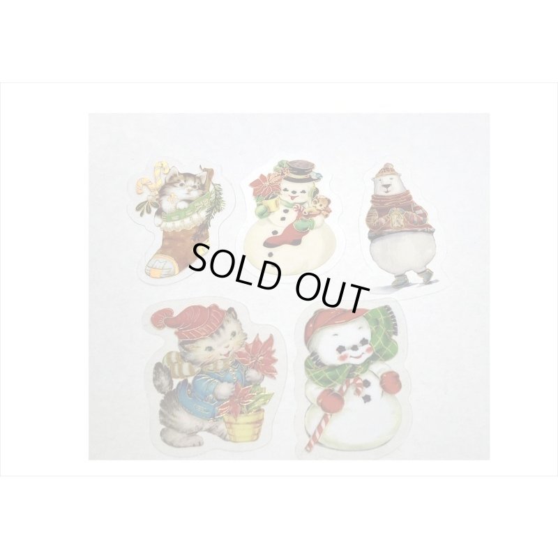 画像5: 箔押し＊クリスマス＊アニマル＊PETシール＊30枚入り＊海外製