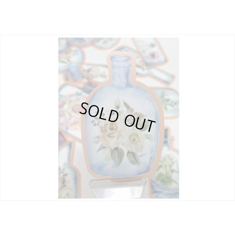 画像4: お花のボトル＊オレンジ＊防水＊PETシール＊20枚入り＊海外製