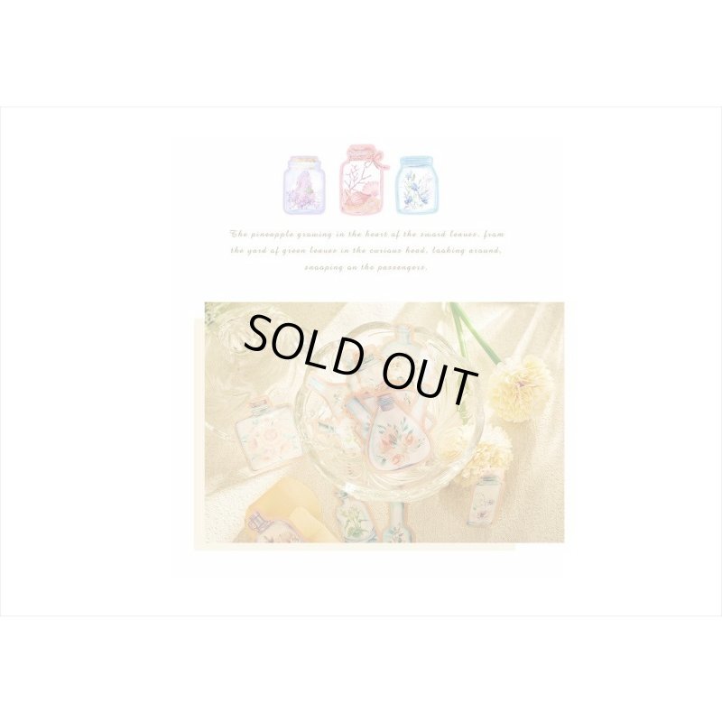 画像8: お花のボトル＊オレンジ＊防水＊PETシール＊20枚入り＊海外製