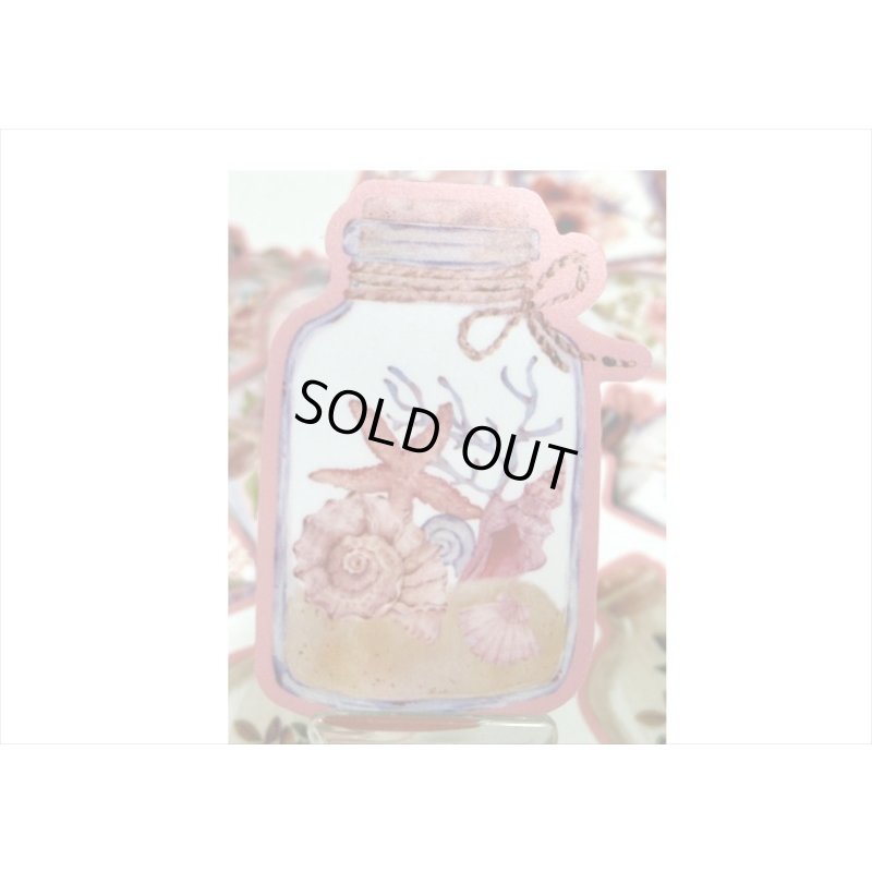 画像4: お花のボトル＊ピンク＊防水＊PETシール＊20枚入り＊海外製