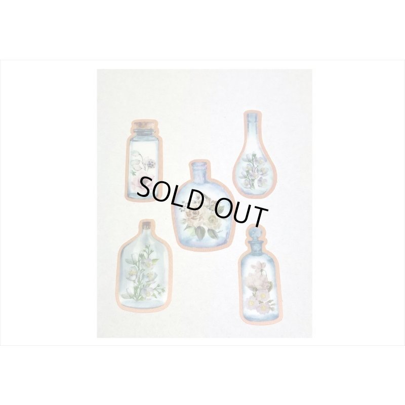 画像6: お花のボトル＊オレンジ＊防水＊PETシール＊20枚入り＊海外製