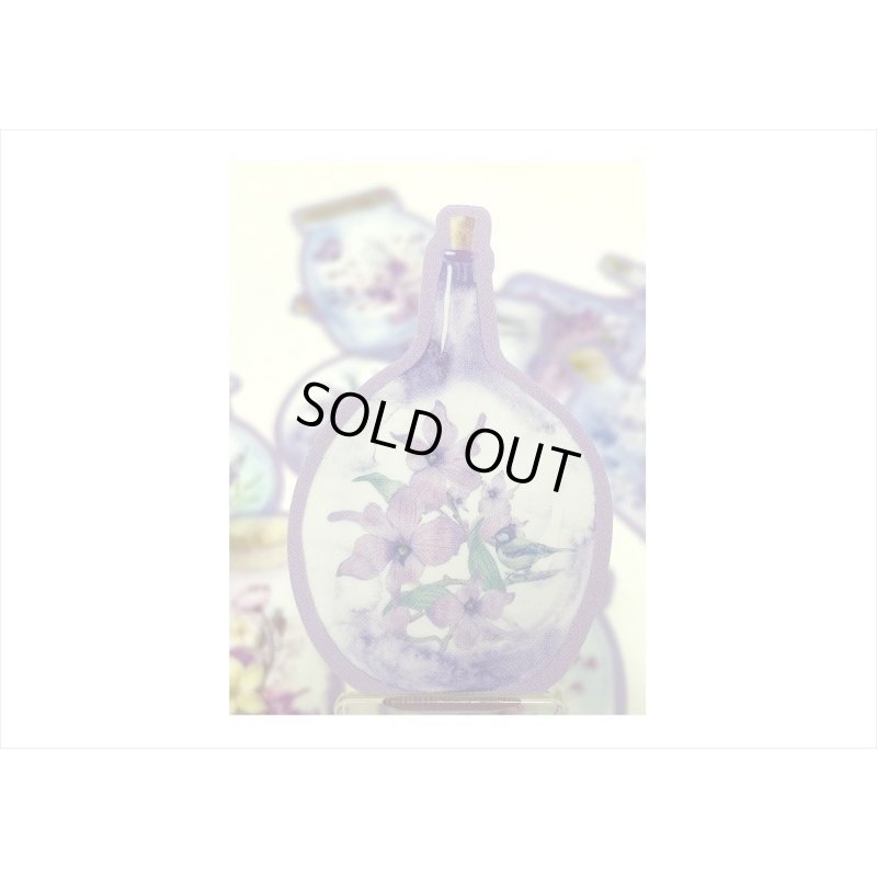 画像4: お花のボトル＊パープル＊防水＊PETシール＊20枚入り＊海外製