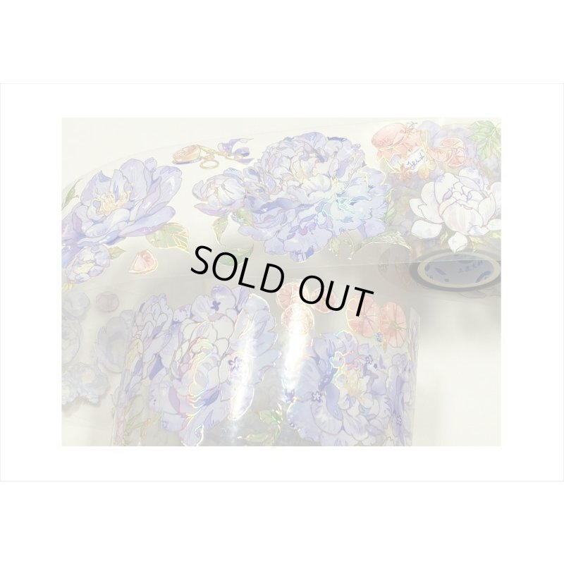 画像5: エンボス金箔＊紫の花＊PETテープ＊はく離式＊海外マステ＊クリックポスト不可