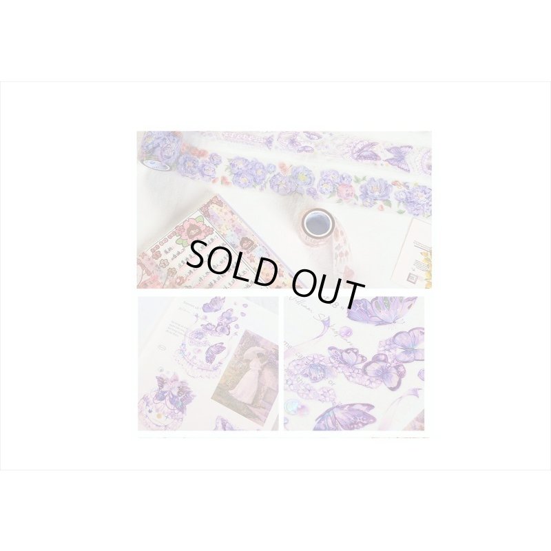 画像14: エンボス金箔＊バタフライ＊PETテープ＊はく離式＊海外マステ＊クリックポスト不可