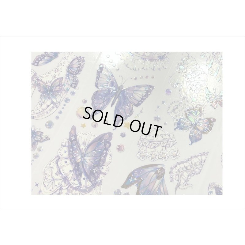 画像8: エンボス金箔＊バタフライ＊PETテープ＊はく離式＊海外マステ＊クリックポスト不可