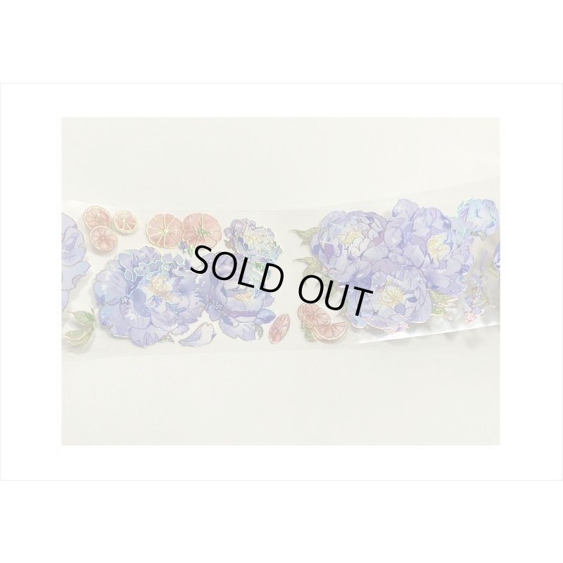 画像4: エンボス金箔＊紫の花＊PETテープ＊はく離式＊海外マステ＊クリックポスト不可