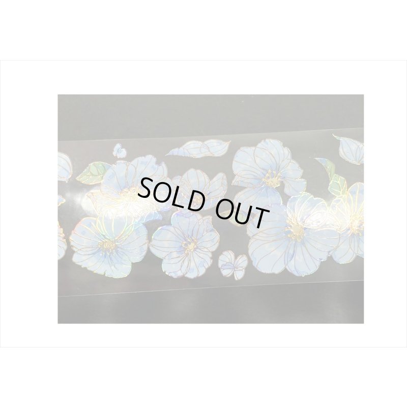 画像8: エンボス金箔＊亜麻の花＊PETテープ＊はく離式＊海外マステ＊クリックポスト不可