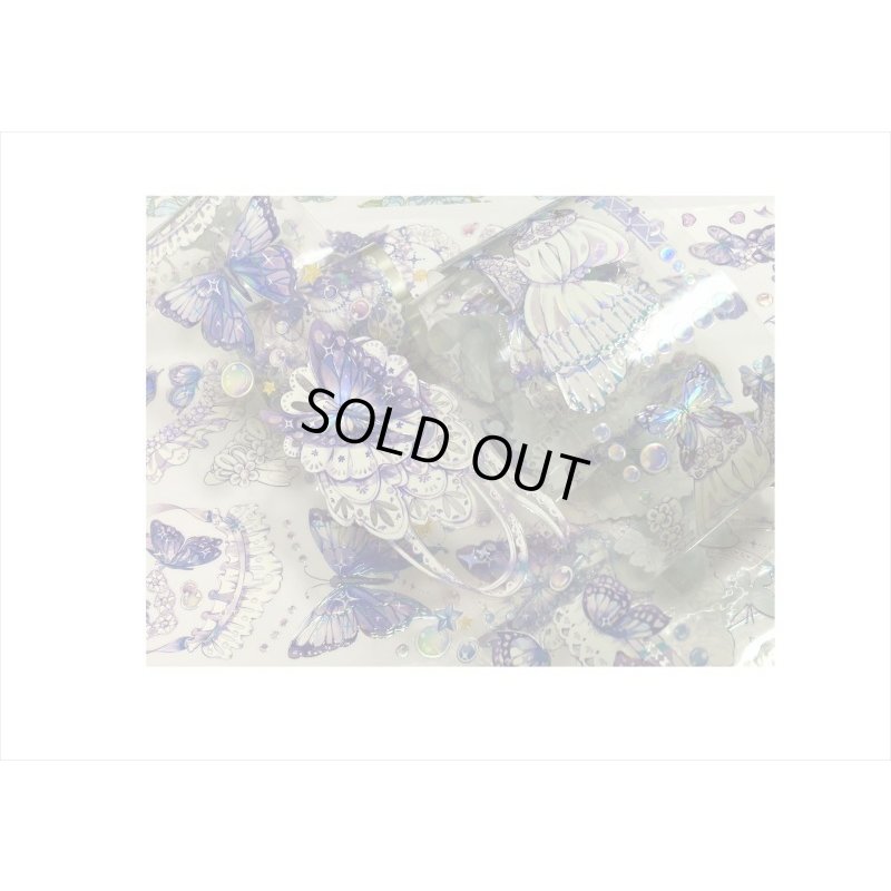 画像6: エンボス金箔＊バタフライ＊PETテープ＊はく離式＊海外マステ＊クリックポスト不可