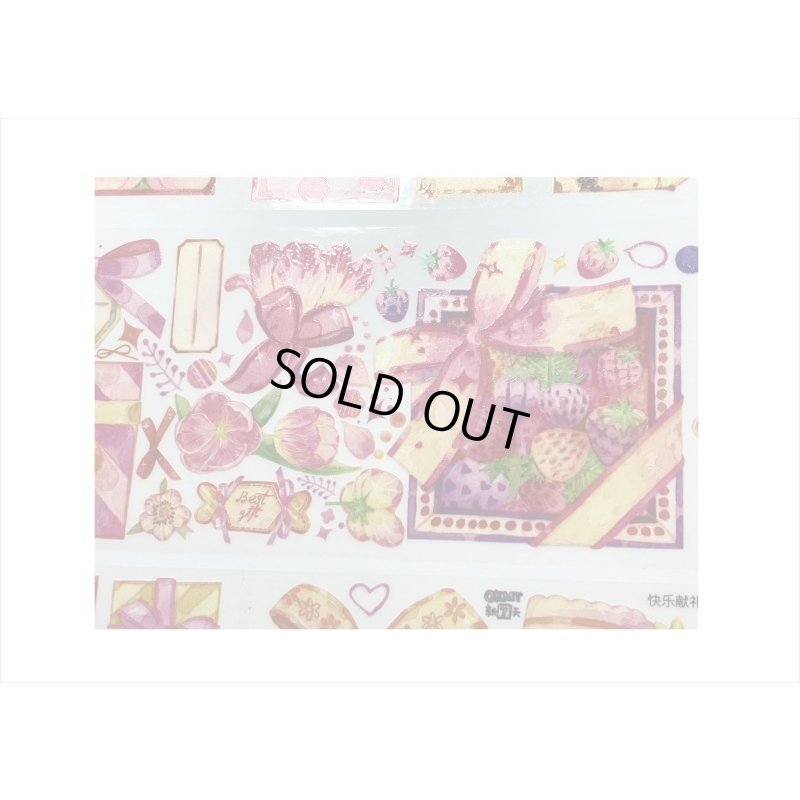 画像6: 幸せのピンクギフト＊特殊インク＊はく離式＊新七天＊海外マステ＊クリックポスト不可