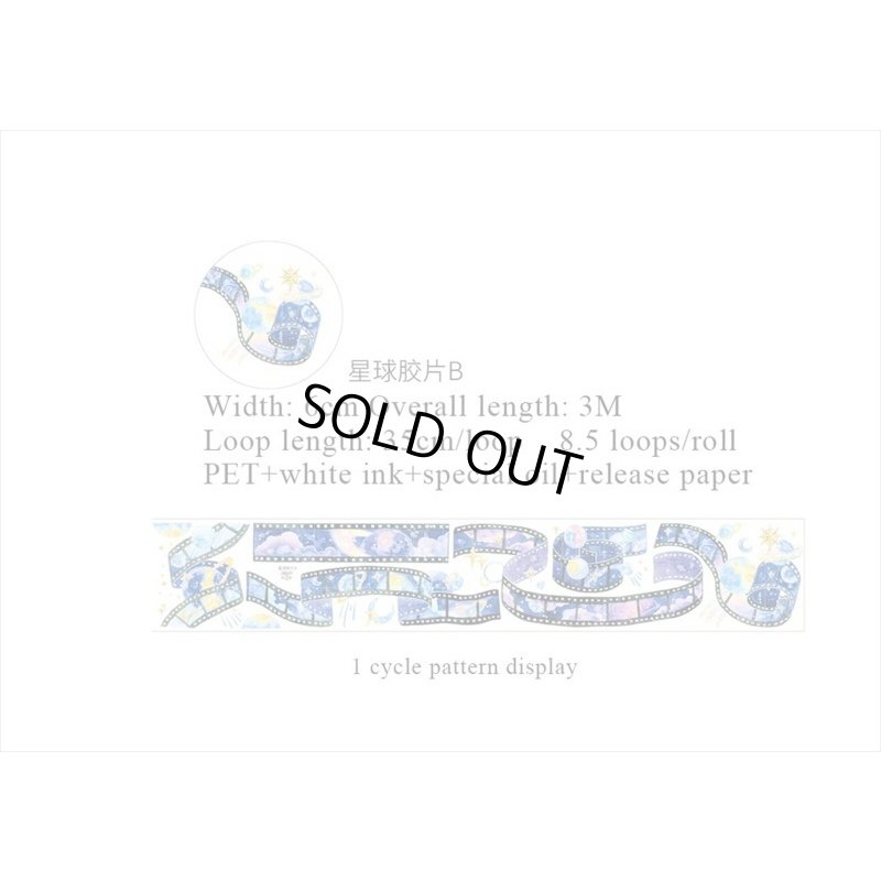 画像8: 惑星フィルム＊特殊インク＊はく離式＊新七天＊海外マステ＊クリックポスト不可