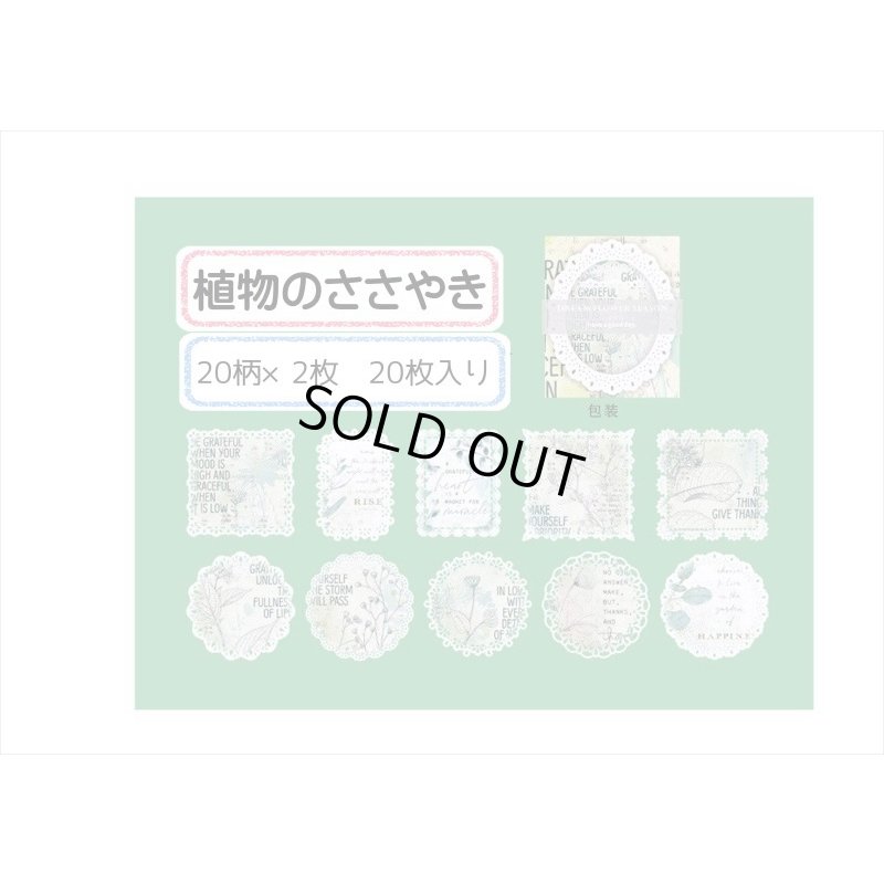 画像8: デザインカット＊植物のささやき＊レースペーパー風＊20枚＊海外製