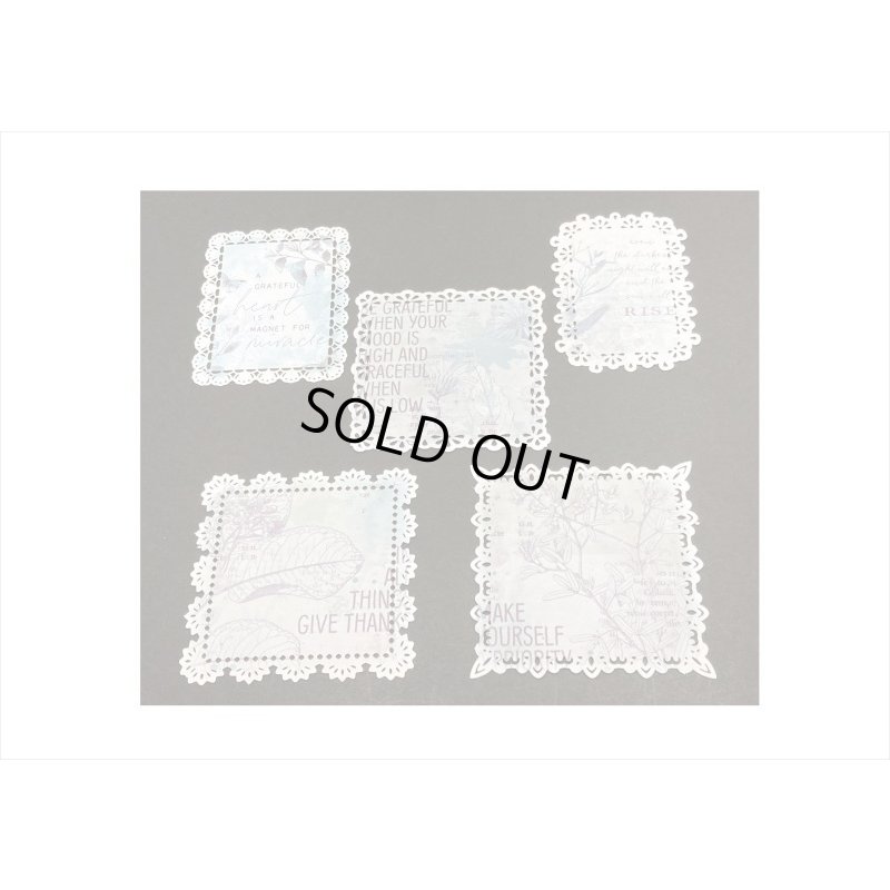 画像6: デザインカット＊植物のささやき＊レースペーパー風＊20枚＊海外製