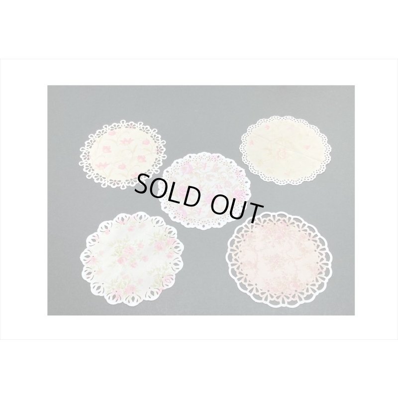 画像7: デザインカット＊フラワーダイアリー＊レースペーパー風＊20枚＊海外製