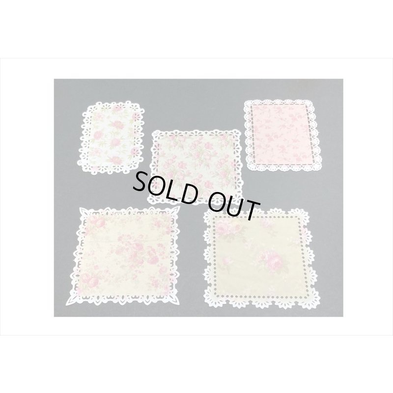 画像6: デザインカット＊フラワーダイアリー＊レースペーパー風＊20枚＊海外製