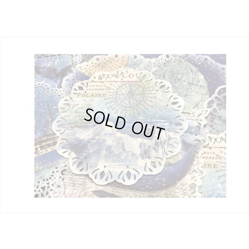 画像4: デザインカット＊星空ファンタジー＊レースペーパー風＊20枚＊海外製