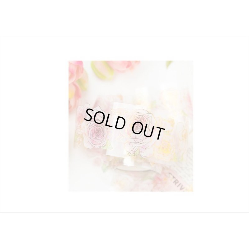 画像12: ロマンチックピンク＊金箔＊PETテープ＊はく離式＊海外マステ＊クリックポスト不可