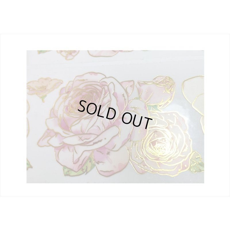 画像8: ロマンチックピンク＊金箔＊PETテープ＊はく離式＊海外マステ＊クリックポスト不可