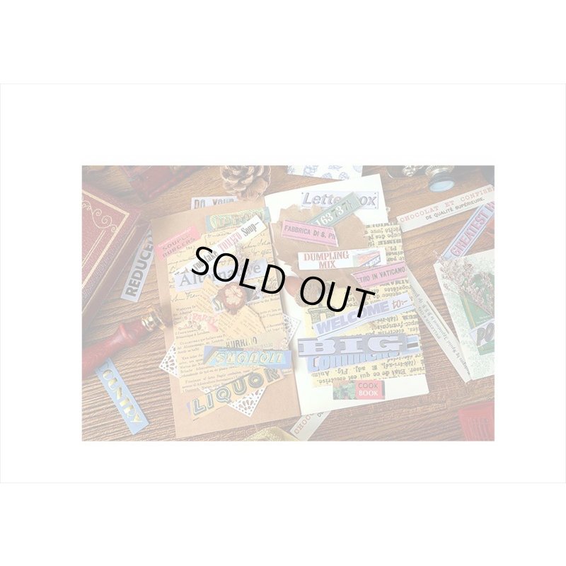 画像12: 箔押し＊人生＊ひと言シール＊レトロ＊60枚入り＊海外製