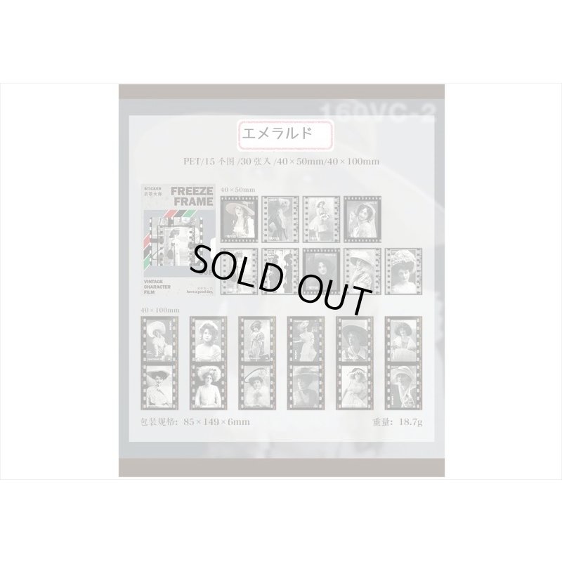 画像8: ネガフィルムみたいなPETシール＊エメラルド＊30枚入り＊海外製