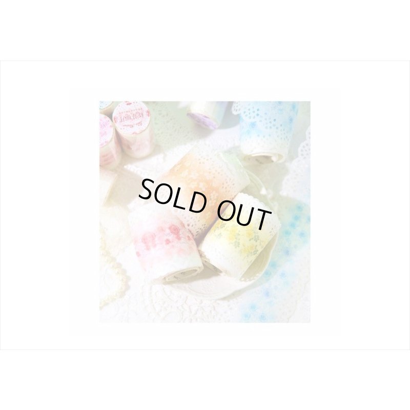 画像8: レースペーパーみたいなテープ＊レッド＊はく離式＊マステ＊海外マステ＊クリックポスト不可