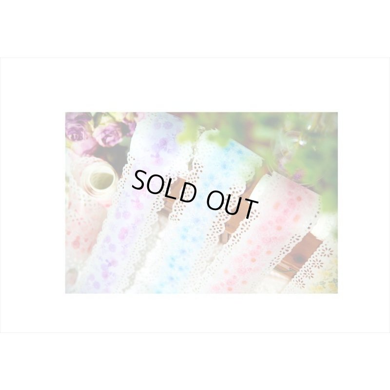 画像6: レースペーパーみたいなテープ＊レッド＊はく離式＊マステ＊海外マステ＊クリックポスト不可