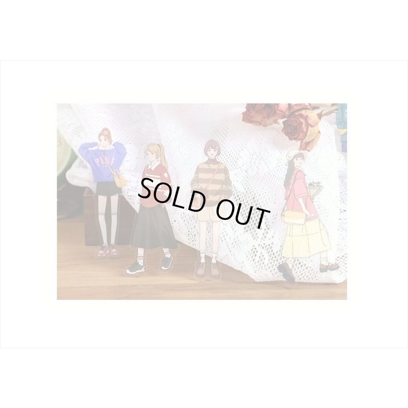 画像6: 人物＊PETシール＊ブラウン＊女の子＊ダイカット＊30枚＊海外製