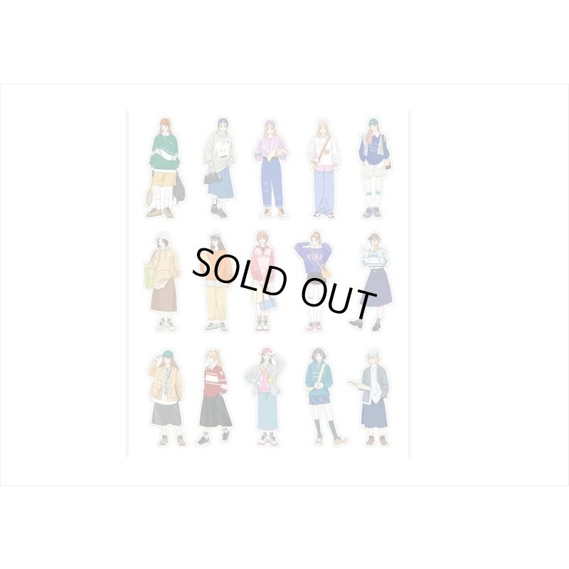 画像3: 人物＊PETシール＊ピンク＊女の子＊ダイカット＊30枚＊海外製