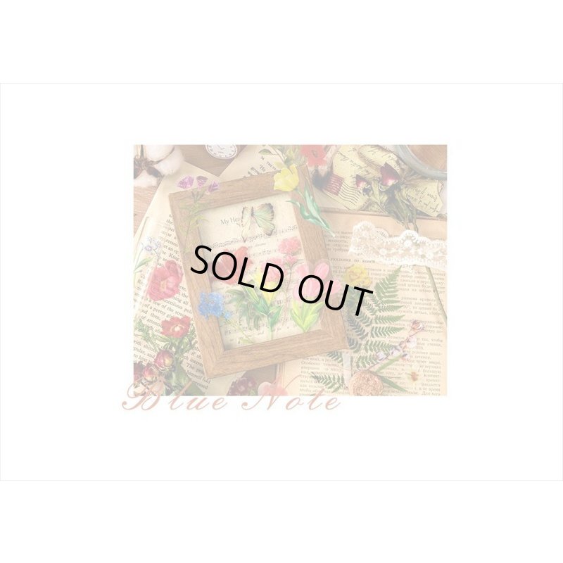 画像10: お花のシール＊ブルー＊PETシール＊ダイカット＊100枚＊海外製