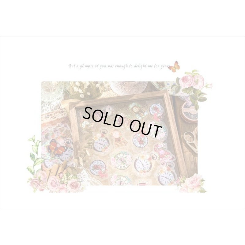 画像6: お花のラブソング＊花時計＊PETシール＊30枚＊海外製